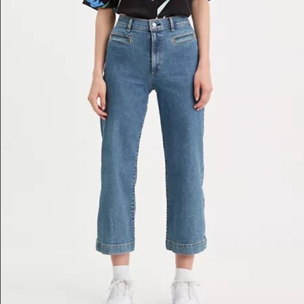 Levi’s Ribcage Wide leg crop denim jeans, Size 26